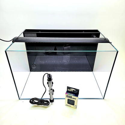 CRYSTAL 45 Degree Low Iron Ultra Clear Aquarium with Built in Back Filter 24 gallons