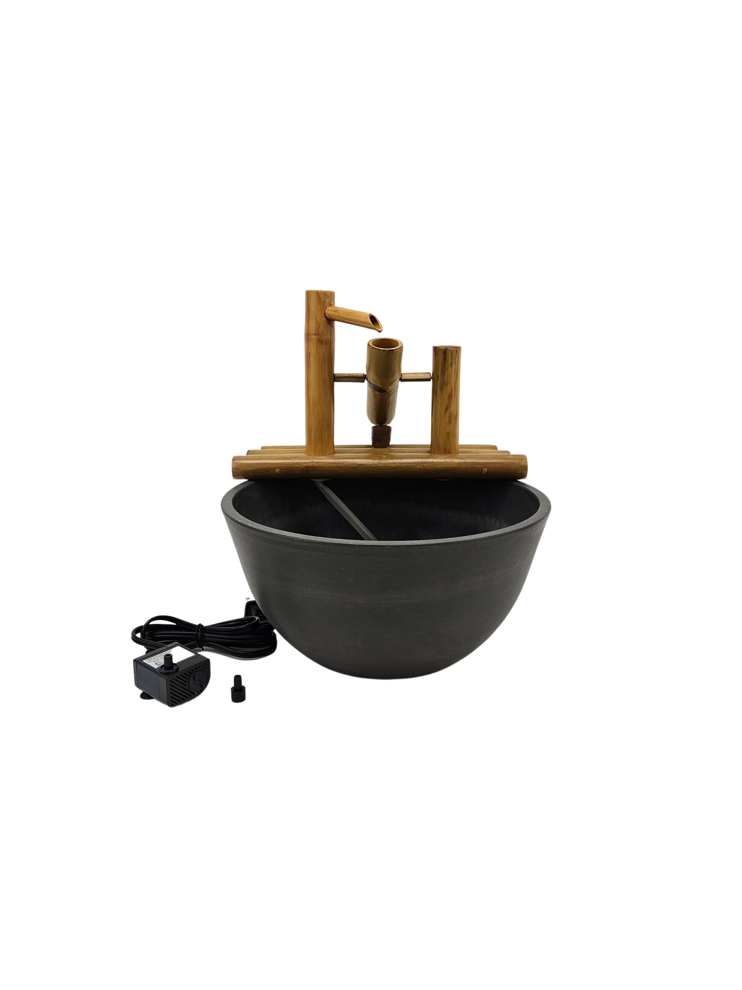 12" Bamboo Rocking Fountain and Quiet One 100 Pump