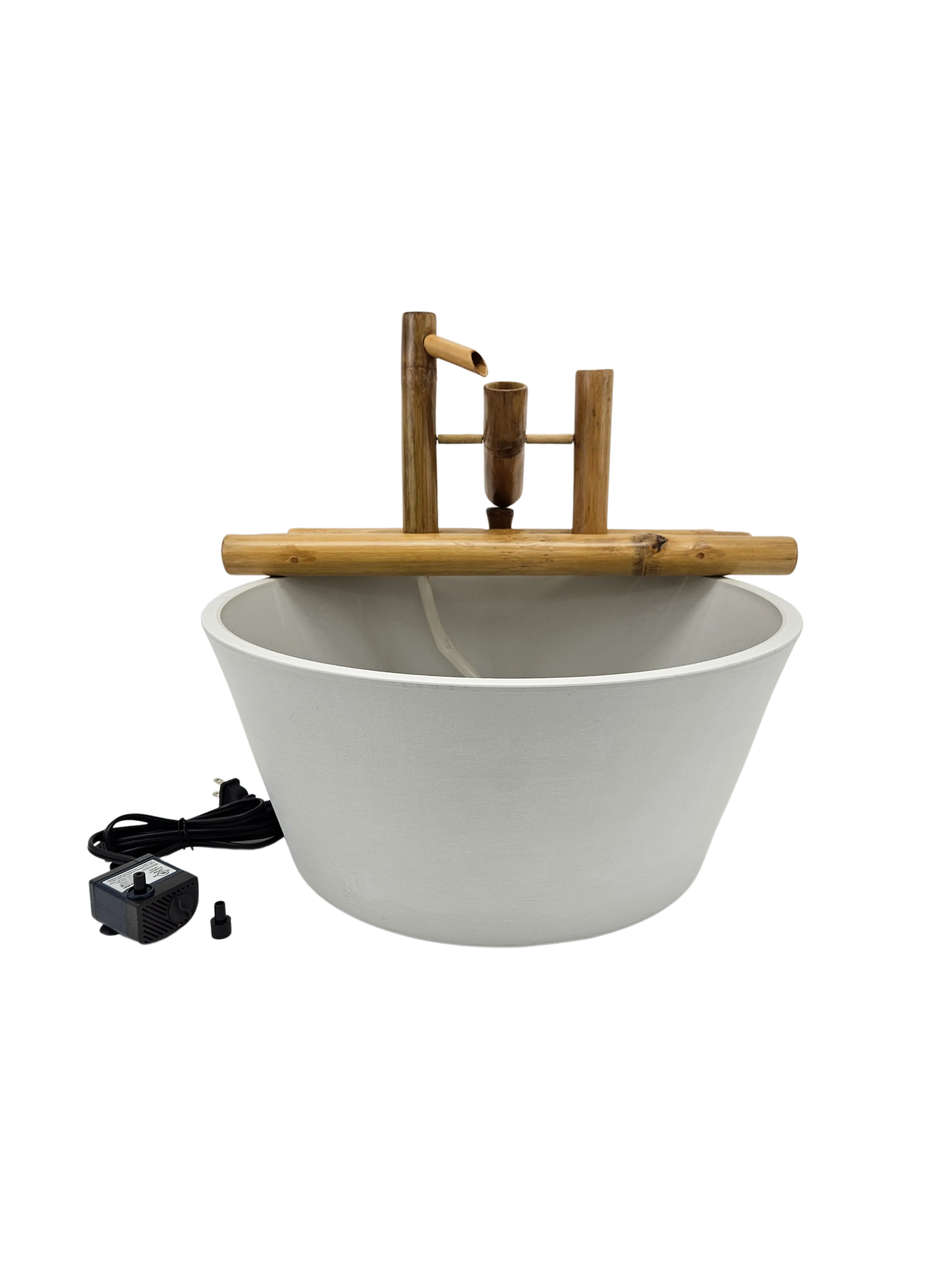 18" Bamboo Rocking Fountain and Quiet One 100 Pump