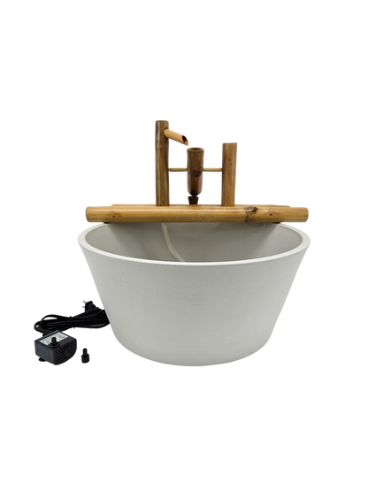 18" Bamboo Rocking Fountain and Quiet One 100 Pump