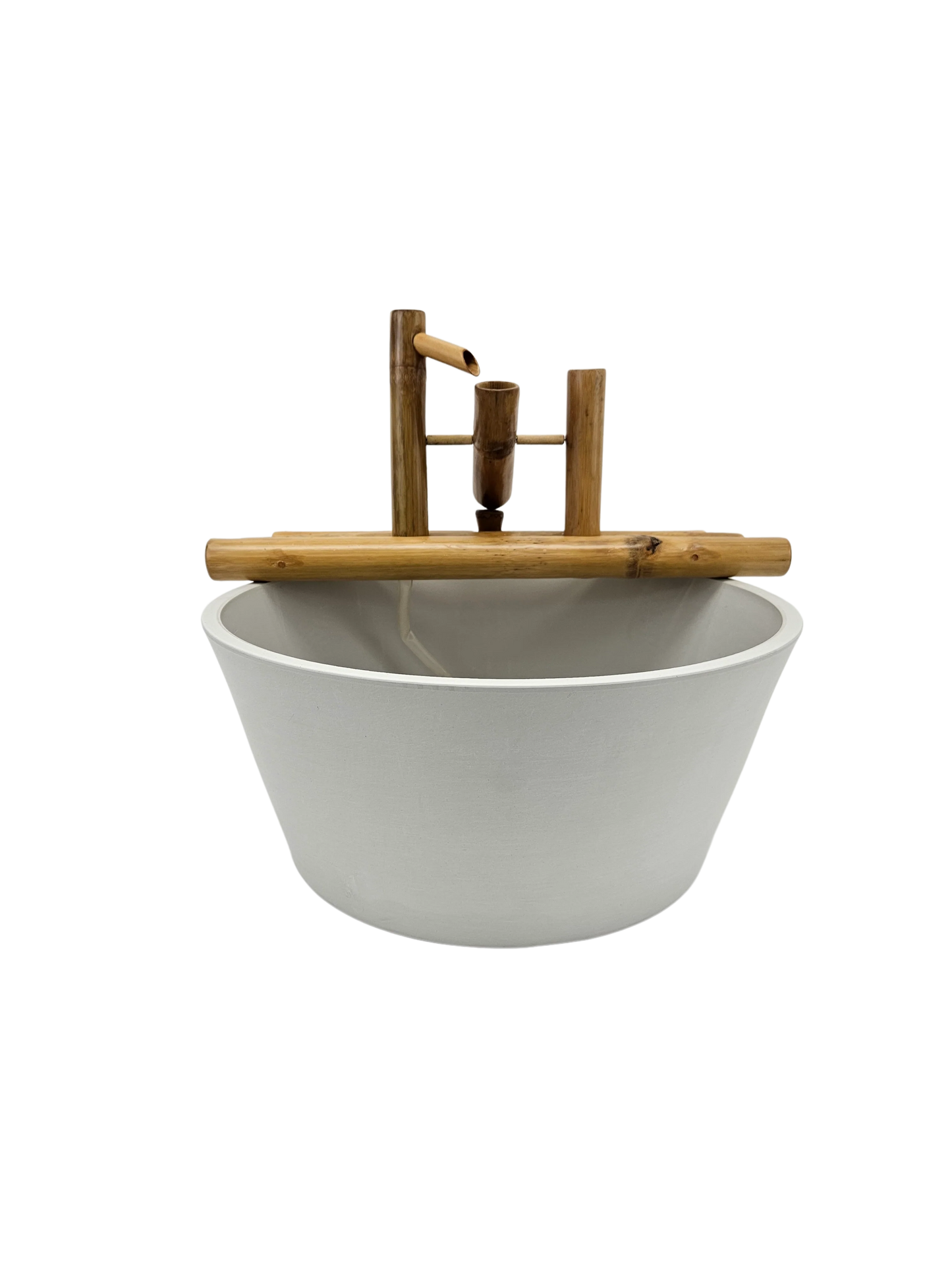 18" Bamboo Rocking Fountain and Quiet One 100 Pump