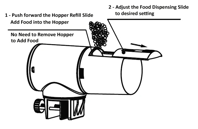 Auto Fish Feeder with Rechargeable Battery