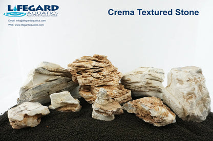 Pagoda Crema Textured Stone - 44 Lbs box of SMALL size stones