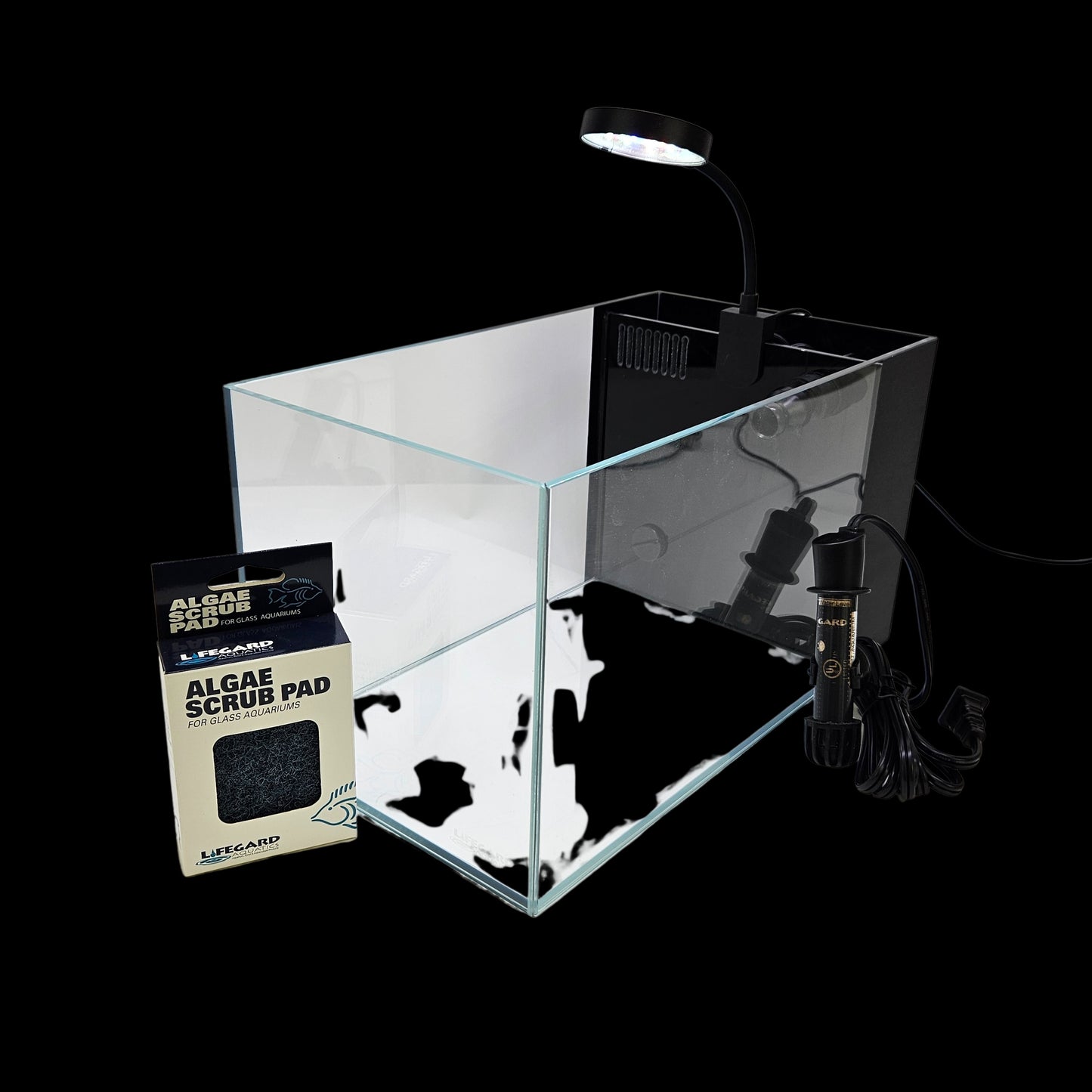 7.43 Gallon Ultra Low Iron Aquarium with Built in Side Filter